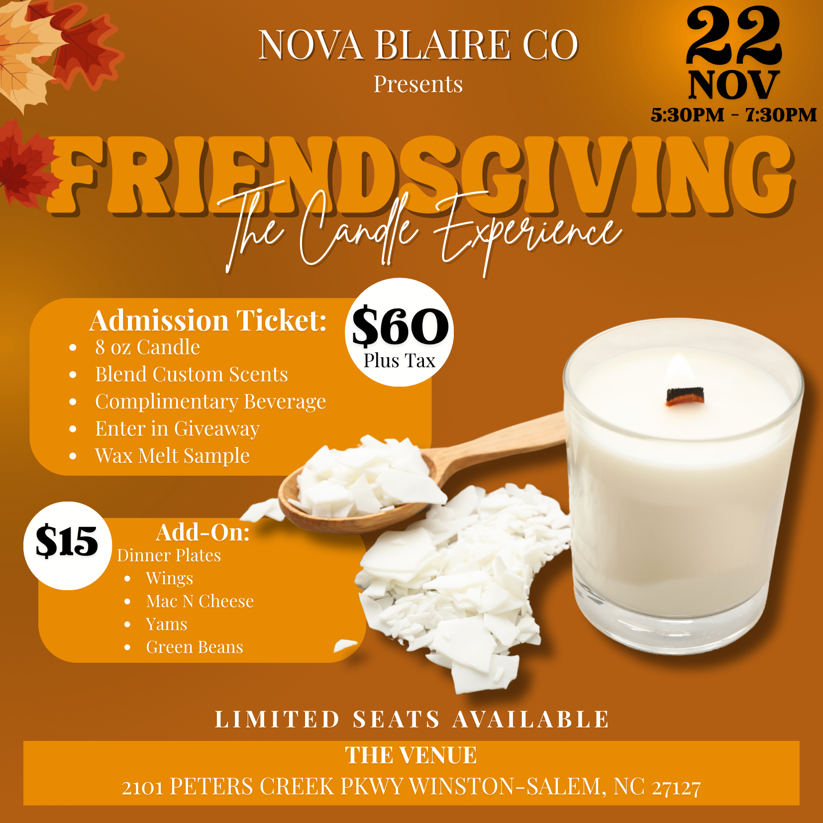 “Friendsgiving” The Candle Experience